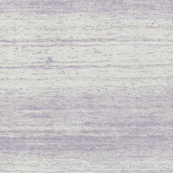 HomeRoots 9' X 12' Stylish Lavender & Ivory Striped Washable Area Rug with UV Protection for Modern Homes 668141