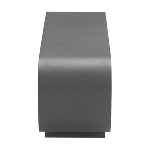 HomeRoots 39" Charcoal Aluminum Outdoor Coffee Table - Sleek, Durable & Stylish for Patio, Deck, or Porch Use 668142