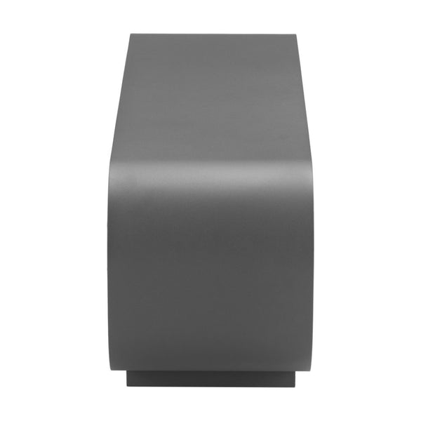 HomeRoots 39" Charcoal Aluminum Outdoor Coffee Table - Sleek, Durable & Stylish for Patio, Deck, or Porch Use 668142