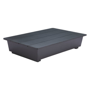 HomeRoots 50" Black Aluminum Outdoor Coffee Table - Stylish, Durable, Lightweight Design for Patios & Lounges 668146