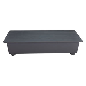 HomeRoots 50" Black Aluminum Outdoor Coffee Table - Stylish, Durable, Lightweight Design for Patios & Lounges 668146
