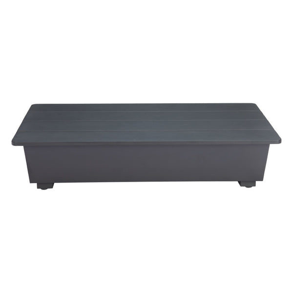 HomeRoots 50" Black Aluminum Outdoor Coffee Table - Stylish, Durable, Lightweight Design for Patios & Lounges 668146