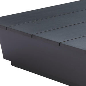HomeRoots 50" Black Aluminum Outdoor Coffee Table - Stylish, Durable, Lightweight Design for Patios & Lounges 668146