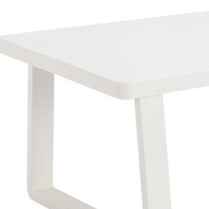 HomeRoots 43" White Aluminum Outdoor Coffee Table - Stylish, Durable & Weather-Resistant for Your Patio Oasis 668148