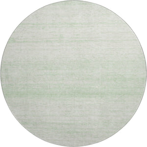 HomeRoots 8' Stylish Mint Green and Ivory Striped Round Rug - Durable, Washable, UV Protected for High Traffic Areas 668149