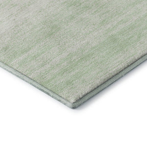 HomeRoots 8' Stylish Mint Green and Ivory Striped Round Rug - Durable, Washable, UV Protected for High Traffic Areas 668149