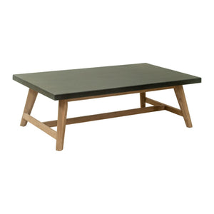 HomeRoots 48" Dark Gray Concrete Outdoor Coffee Table - Stylish, Durable Design for Patios, Decks & Pools 668150