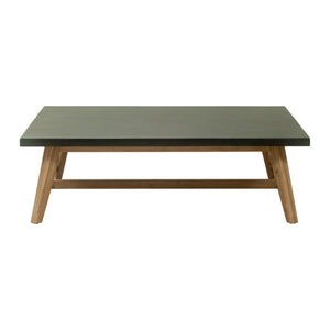 HomeRoots 48" Dark Gray Concrete Outdoor Coffee Table - Stylish, Durable Design for Patios, Decks & Pools 668150