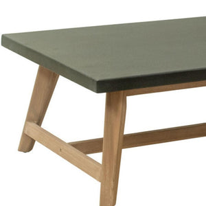 HomeRoots 48" Dark Gray Concrete Outdoor Coffee Table - Stylish, Durable Design for Patios, Decks & Pools 668150