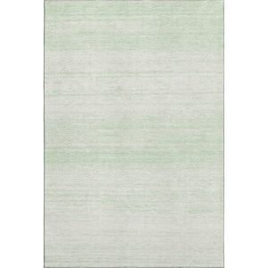 HomeRoots 8' X 10' Mint Green & Ivory Striped Washable Area Rug with UV Protection for Kids and Pets 668151