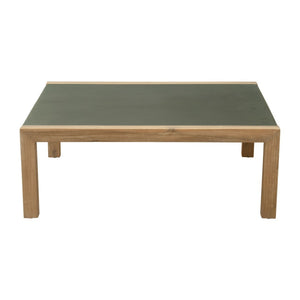 HomeRoots 36" Gray Square Concrete Outdoor Coffee Table - Modern, Durable Design for Effortless Entertaining & Relaxation 668154
