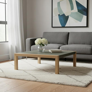 HomeRoots 36" Gray Square Concrete Outdoor Coffee Table - Modern, Durable Design for Effortless Entertaining & Relaxation 668154
