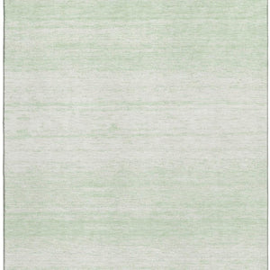HomeRoots 10' X 14' Mint Green & Ivory Striped Area Rug - Washable, UV Protected, Soft & Durable for Homes 668155