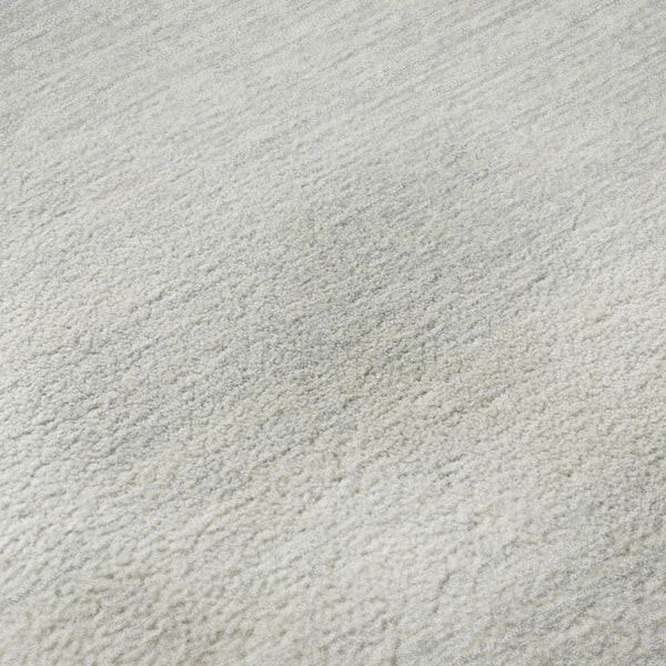 HomeRoots 9' X 12' Silver and Gray Striped Area Rug - Durable, Washable, Stain-Resistant with UV Protection! 668186
