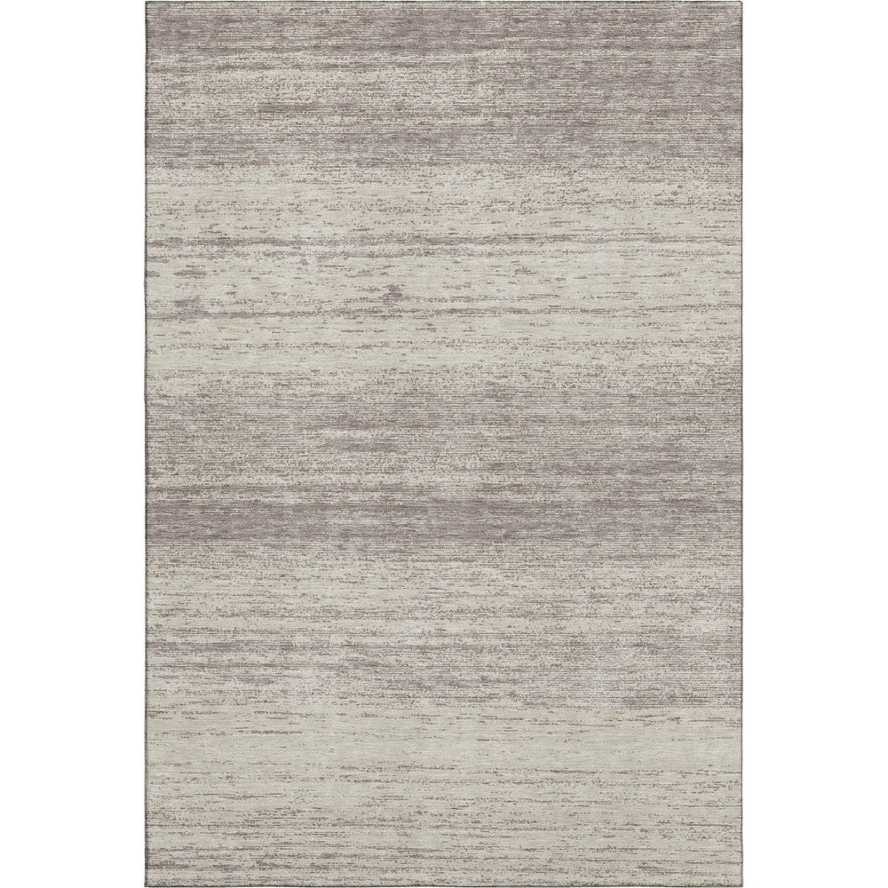 HomeRoots 5' X 8' Striped Taupe and Beige Area Rug - Washable, UV Protected, Durable for High-Traffic Homes 668189