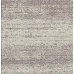 HomeRoots 9' X 12' Taupe & Beige Striped Area Rug - Washable, UV Protected, Durable for Living Spaces & More! 668192
