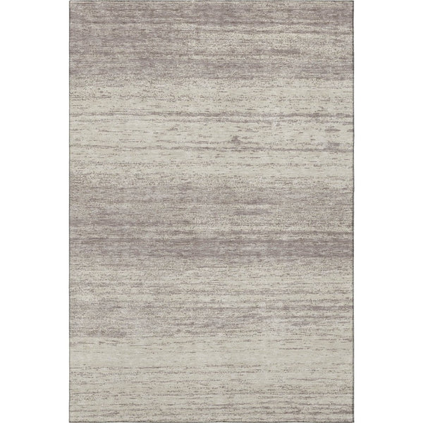HomeRoots 9' X 12' Taupe & Beige Striped Area Rug - Washable, UV Protected, Durable for Living Spaces & More! 668192