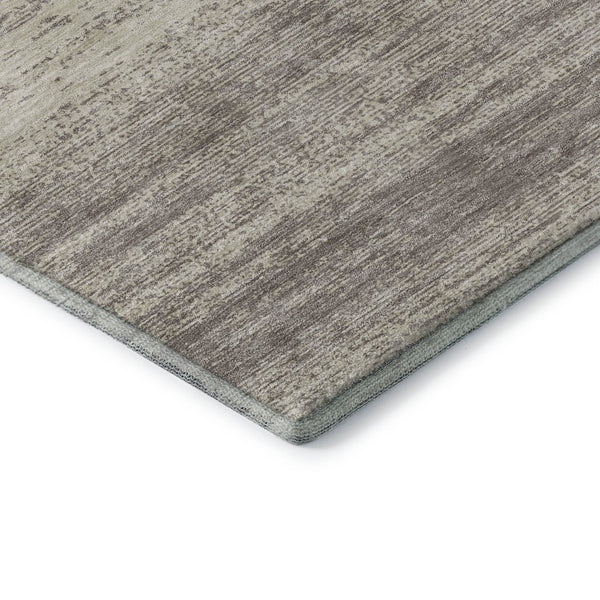 HomeRoots 10' X 14' Taupe and Beige Striped Washable Area Rug with UV Protection for Stylish, Low-Maintenance Living 668193