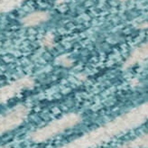 HomeRoots 9' X 12' Teal and Ivory Striped Area Rug - Washable, UV Resistant, Perfect for High Traffic Spaces 668198