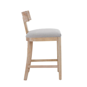English Elm 27" Armless Counter Stools Set of 2 Padded Rubberwood Kitchen Island Seating N780P403744P