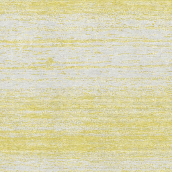HomeRoots 8' X 10' Cheerful Yellow & Ivory Striped Washable Area Rug with UV Protection for Busy Homes 668203