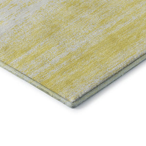 HomeRoots 10' Yellow and Ivory Striped Area Rug - Washable, UV Protected, Durable for Homes with Pets & Kids 668205
