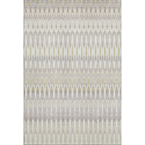 HomeRoots 5' X 8' Beige Gold And Gray Southwestern Area Rug – Durable, Washable & UV-Resistant for Homes 668207