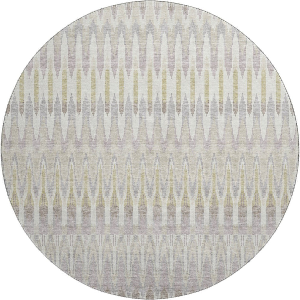 HomeRoots 8' Beige Gold & Gray Southwestern Area Rug with UV Protection - Durable, Washable, Stylish Design! 668208