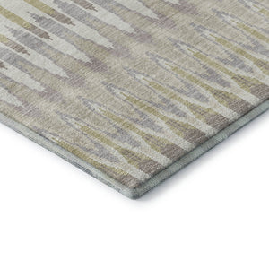 HomeRoots 10' Southwestern Area Rug in Beige, Gold & Gray - Washable, UV-Protected, Durable for High-Traffic Areas 668211