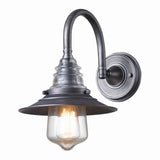 Insulator Glass 14'' High 1-Light Sconce - Weathered Zinc 66822-1 Elk Lighting