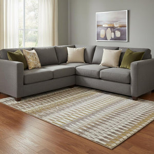 HomeRoots 8' X 10' Southwestern Washable Area Rug with UV Protection - Durable, Stylish, Ideal for Homes 668221
