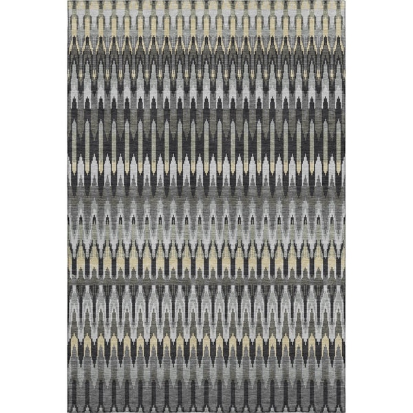 HomeRoots 8' X 10' Southwestern Area Rug - Charcoal, Beige & Gray, Washable, UV Protected, Ideal for Homes 668227