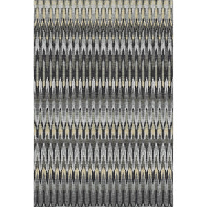 HomeRoots 9' X 12' Southwestern Washable Area Rug in Charcoal Beige & Gray - Durable, Stain Resistant & UV Protected 668228
