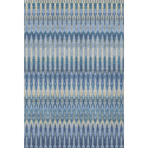 HomeRoots 8' X 10' Southwestern Denim Blue & Gray Area Rug - UV Protected, Stain-Resistant, Easy Care! 668233