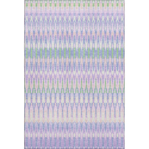 HomeRoots 5' X 8' Southwestern Washable Area Rug in Lavender Pink & Green - UV Protected & Stain Resistant! 668255