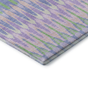 HomeRoots 8' Southwestern Washable Round Rug in Lavender, Pink & Green – Durable, UV Protected & Stylish! 668256