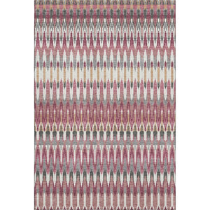 HomeRoots 10' X 14' Mauve Blush & Ivory Southwestern Area Rug - Washable, UV Protected, Stain-Resistant Design 668265