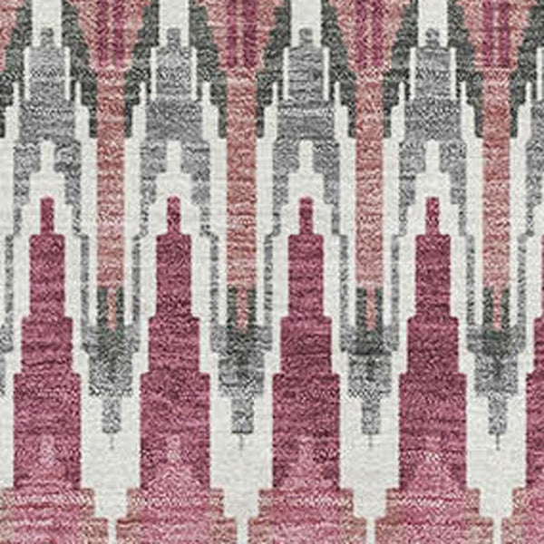 HomeRoots 10' X 14' Mauve Blush & Ivory Southwestern Area Rug - Washable, UV Protected, Stain-Resistant Design 668265