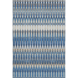 HomeRoots 9' Southwestern Area Rug in Navy Blue, Ivory & Gray – Washable, Durable, UV-Protected Design for Homes 668270