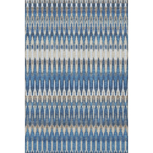 HomeRoots 9' Southwestern Area Rug in Navy Blue, Ivory & Gray – Washable, Durable, UV-Protected Design for Homes 668270