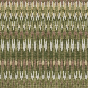 HomeRoots 8' X 10' Southwestern Washable Area Rug in Olive Green, Ivory & Brown with UV Protection & Durability 668275