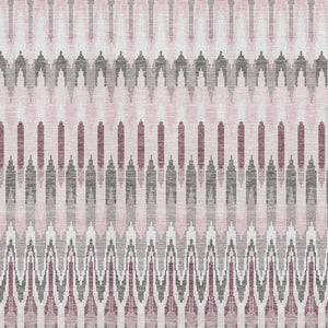 HomeRoots 5' X 8' Pink Ivory Gray Southwestern Washable Area Rug - Stylish, Durable, UV-Protected & Easy Care 668279