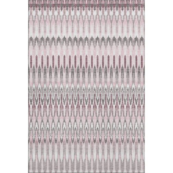 HomeRoots 9' X 12' Pink Ivory Gray Southwestern Washable Area Rug - Durable, Stylish, UV Protected & Easy Care 668282