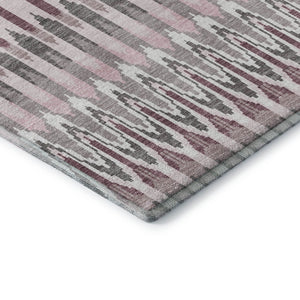 HomeRoots 9' X 12' Pink Ivory Gray Southwestern Washable Area Rug - Durable, Stylish, UV Protected & Easy Care 668282