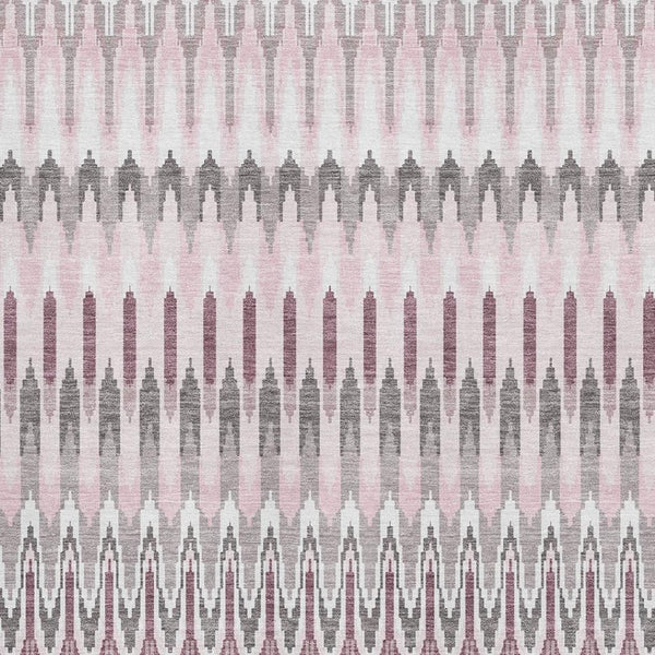 HomeRoots 9' X 12' Pink Ivory Gray Southwestern Washable Area Rug - Durable, Stylish, UV Protected & Easy Care 668282