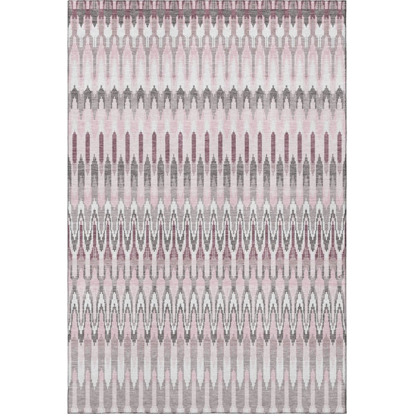 HomeRoots 10' X 14' Pink Ivory & Gray Southwestern Area Rug - Washable, Durable, UV-Protected for Homes 668283