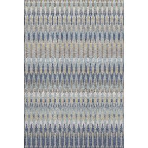 HomeRoots 5' X 8' Southwestern Washable Area Rug in Taupe, Gold & Gray - Durable, UV-Protected, Easy-Care Design 668285