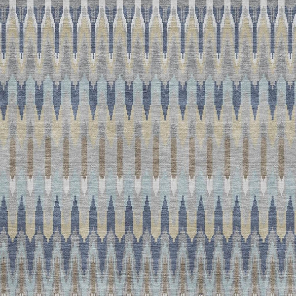 HomeRoots 10' X 14' Stylish Taupe Gold Gray Southwestern Area Rug - Washable, UV Protected, Durable Design 668289