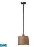 Insulator Glass 10'' Wide 1-Light Mini Pendant - Weathered Zinc - Includes LED Bulb 66829-1-LED Elk Lighting