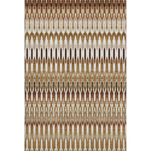 HomeRoots 9' X 12' Versatile Southwestern Area Rug in Terra Cotta & Beige with UV Protection for Everyday Use 668294